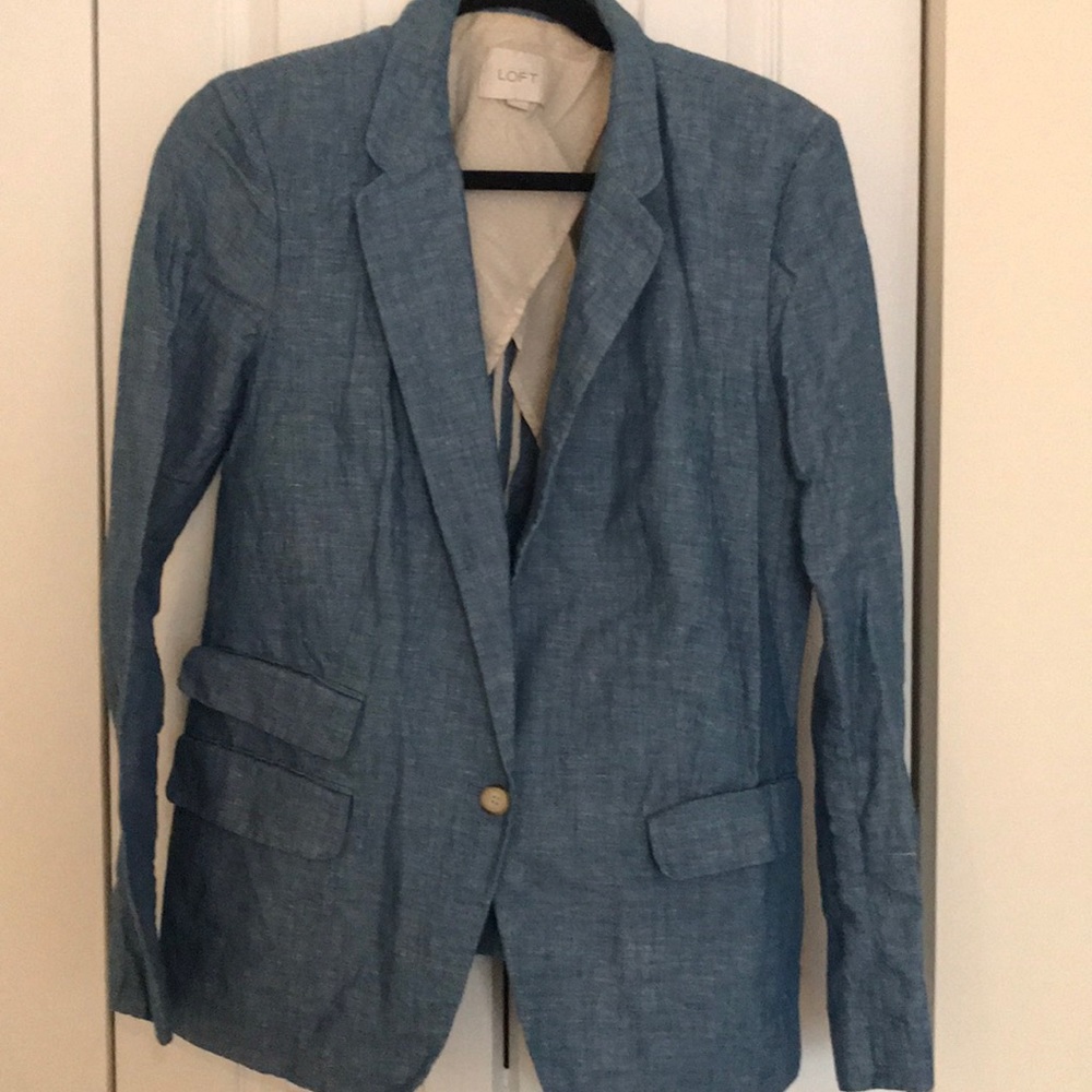 Ann Taylor Loft Chambray Blazer